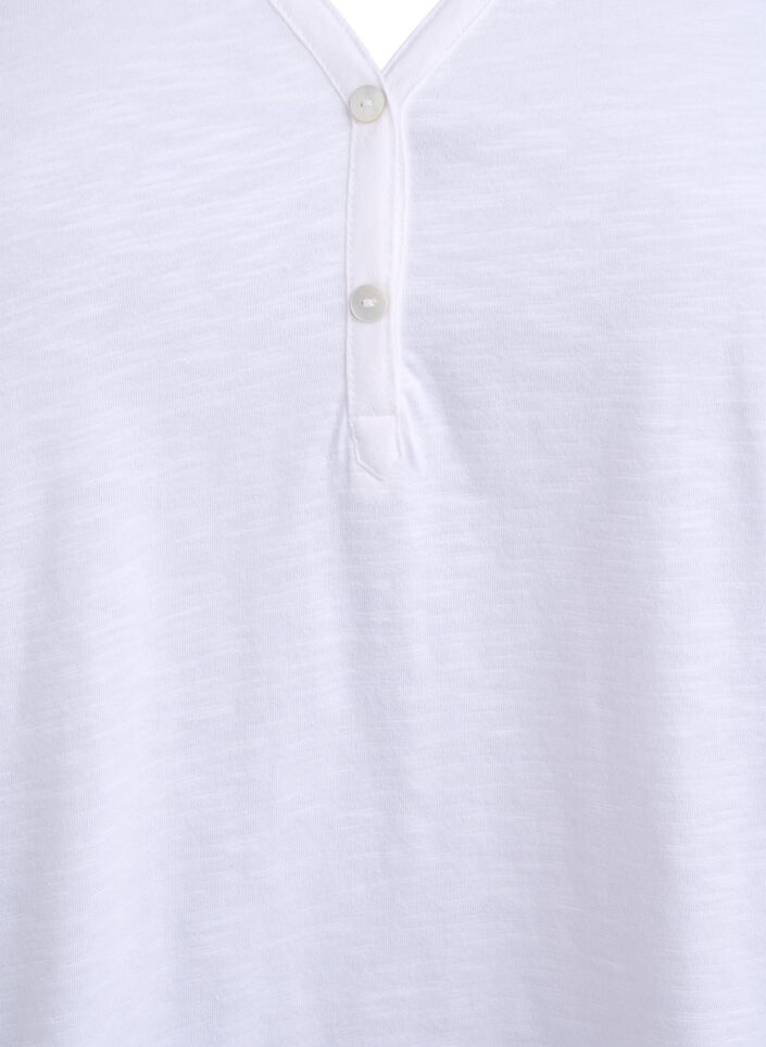 T-shirt dot&eacute; de boutons, Blanc, Packshot image number 2