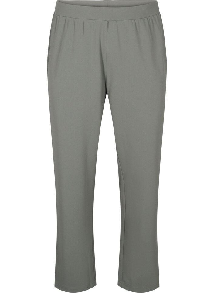 Pantalon &agrave; coupe droite, Gris, Packshot image number 0