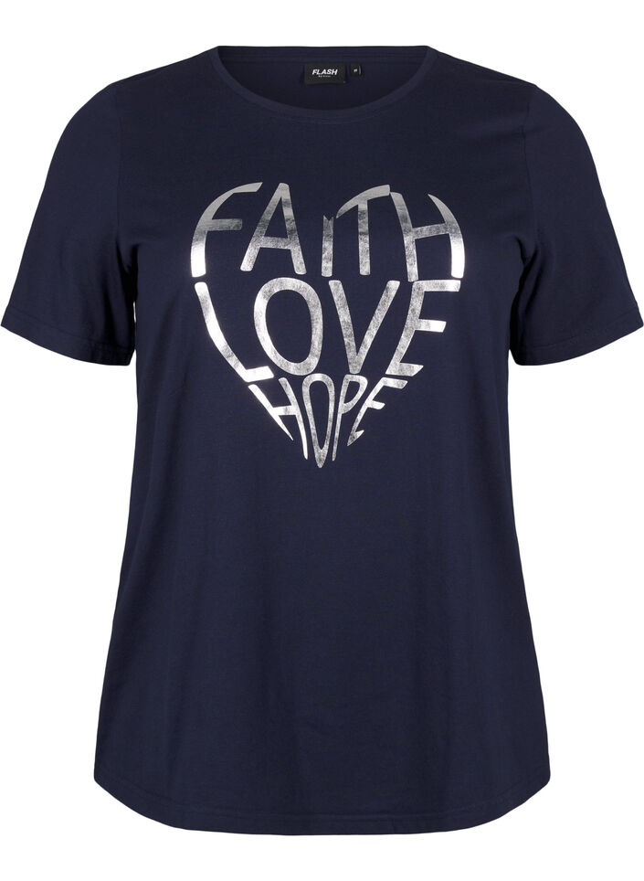 FLASH &ndash; T-shirt imprim&eacute;, Navy B. Silver Faith, Packshot image number 0