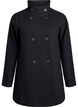 Manteau court &agrave; la coupe &eacute;vas&eacute;e, Noir, Packshot image number 0