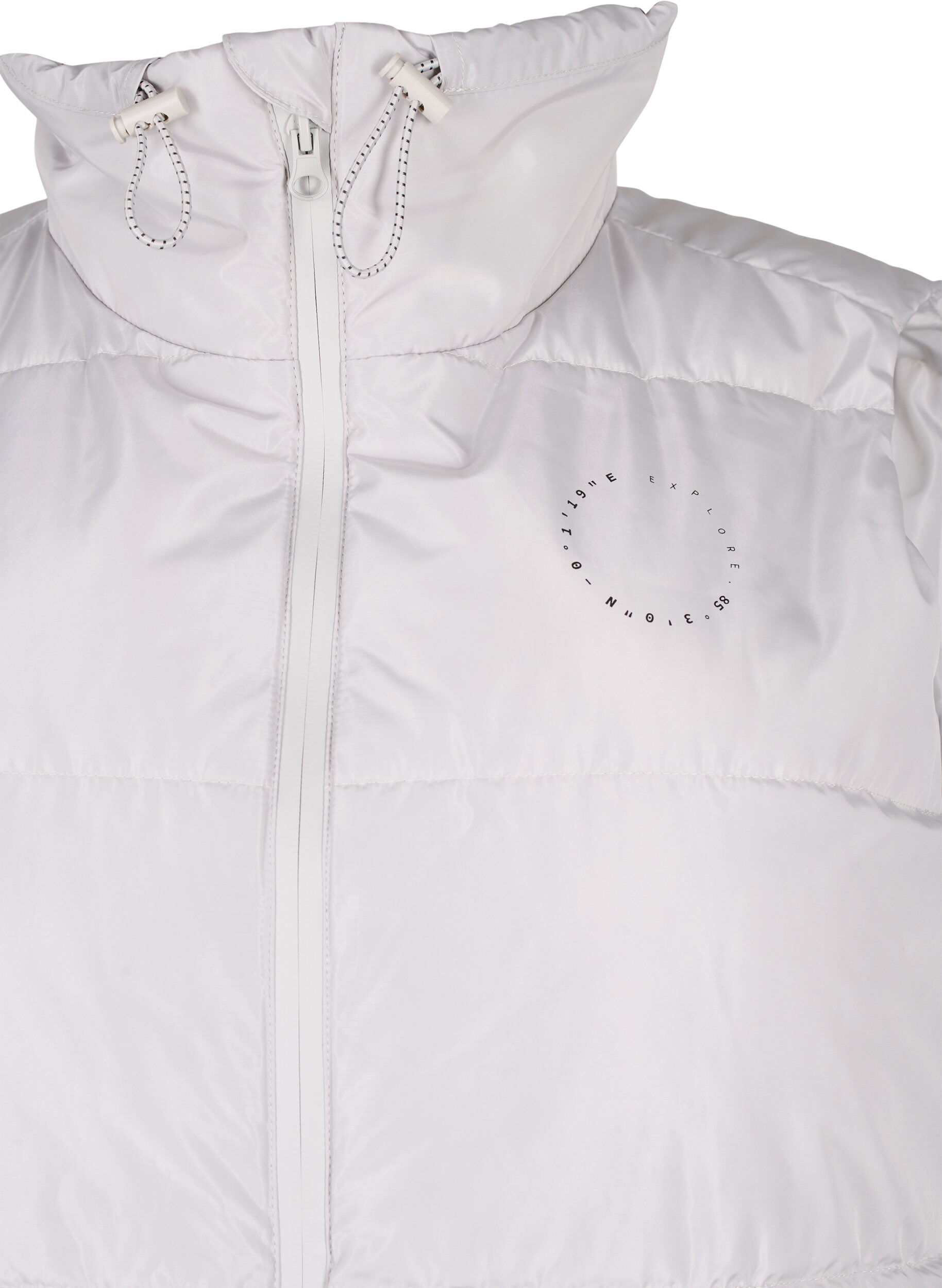Zizzi Gilet de sport avec col montant et poches, Pearl Blue, Packshot image number 2