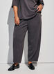 Pantalon barrel en jersey &agrave; taille haute, Gris anthracite, Model image number 2