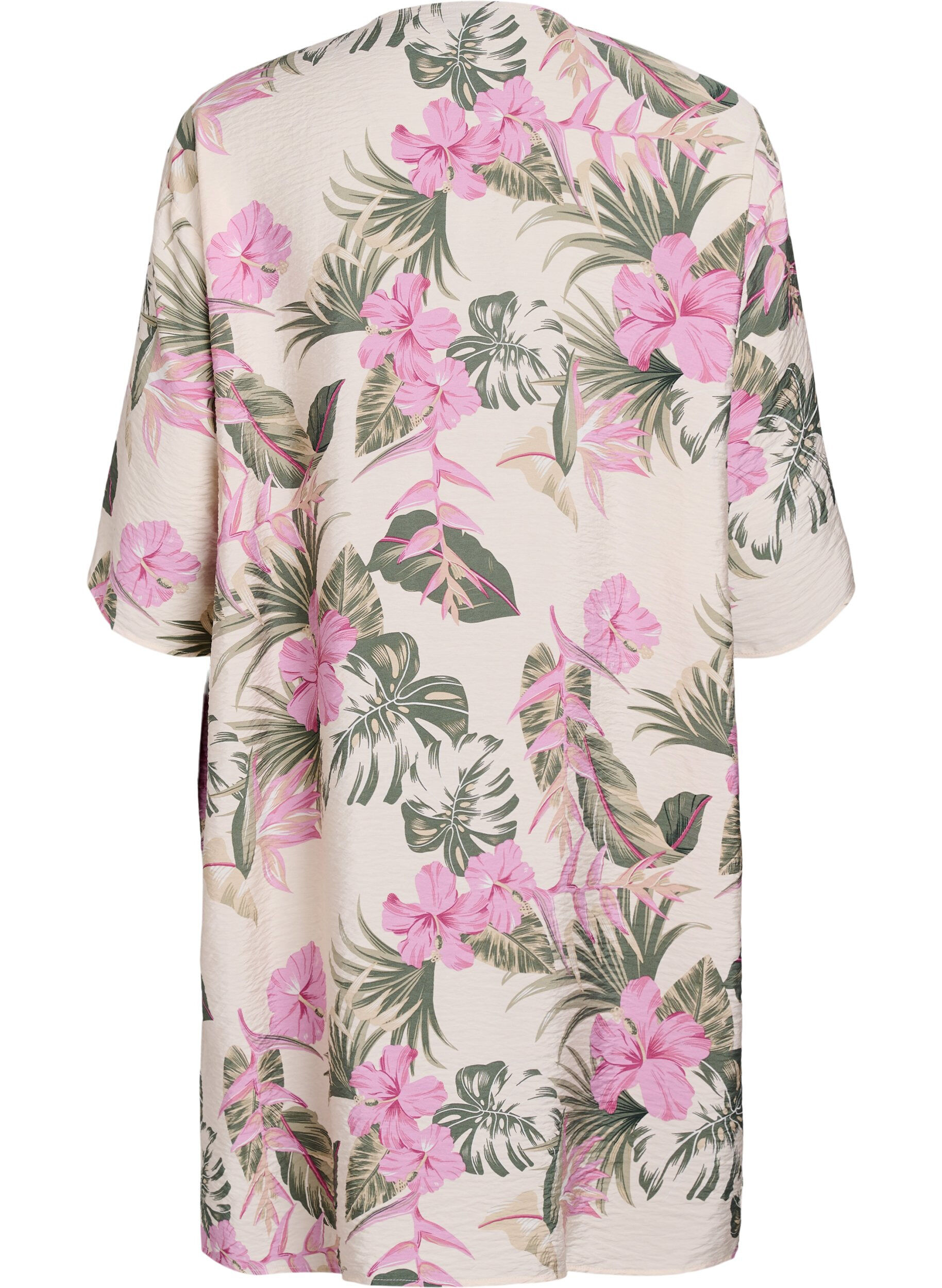 ZizziKimono en viscose avec manches 3/4, Vanille, Packshot image number 1