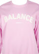 Sweat-shirt avec texte en tissu-éponge, Rose, Packshot image number 2