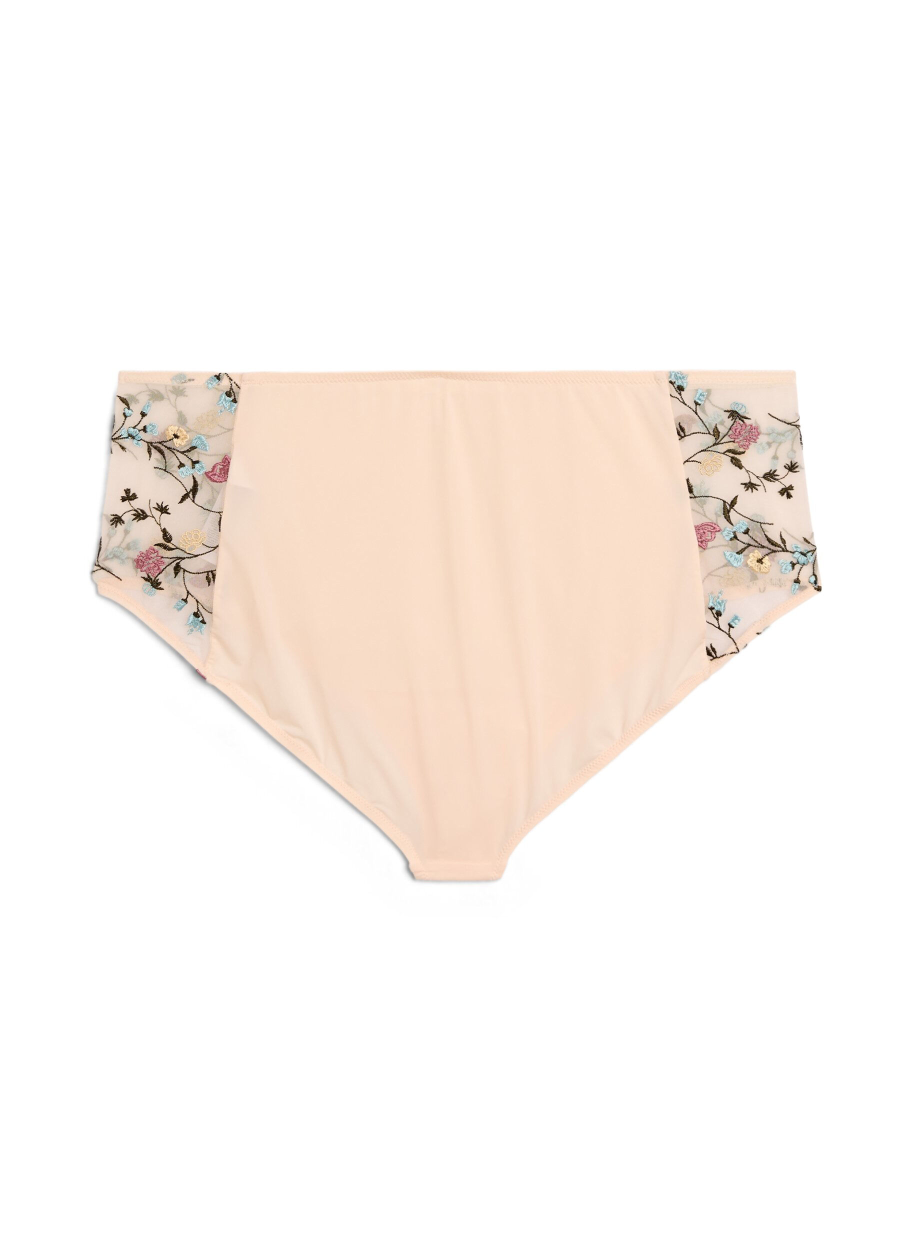 Zizzi Culottes en microfibre avec des d&eacute;tails floraux brod&eacute;s, Rose, Packshot image number 1