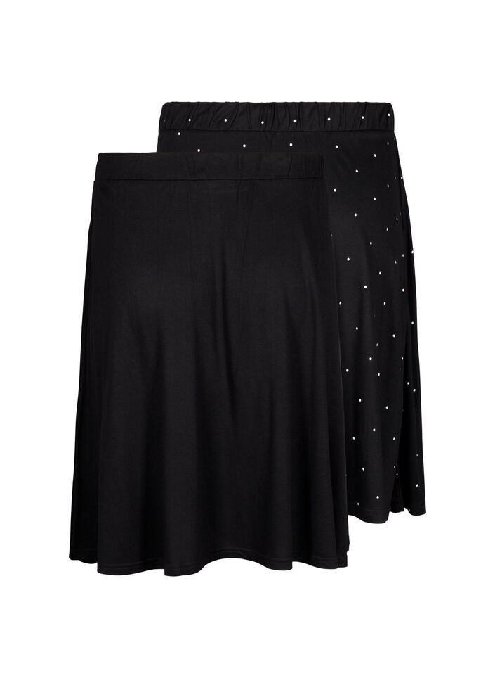 Jupe en viscose 2-pack, Charbon, Packshot image number 1