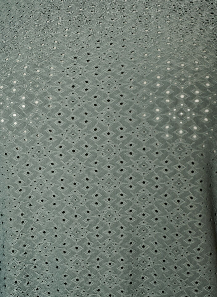 Blouse avec broderie ajour&eacute;e et effet ballon, Vert fonc&eacute;, Packshot image number 2