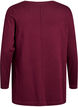 Blouse tricot&eacute;e en m&eacute;lange coton-viscose, Bordeaux fonc&eacute;, Packshot image number 1