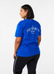 T-shirt sportif en coton biologique, Bleu, Model image number 2