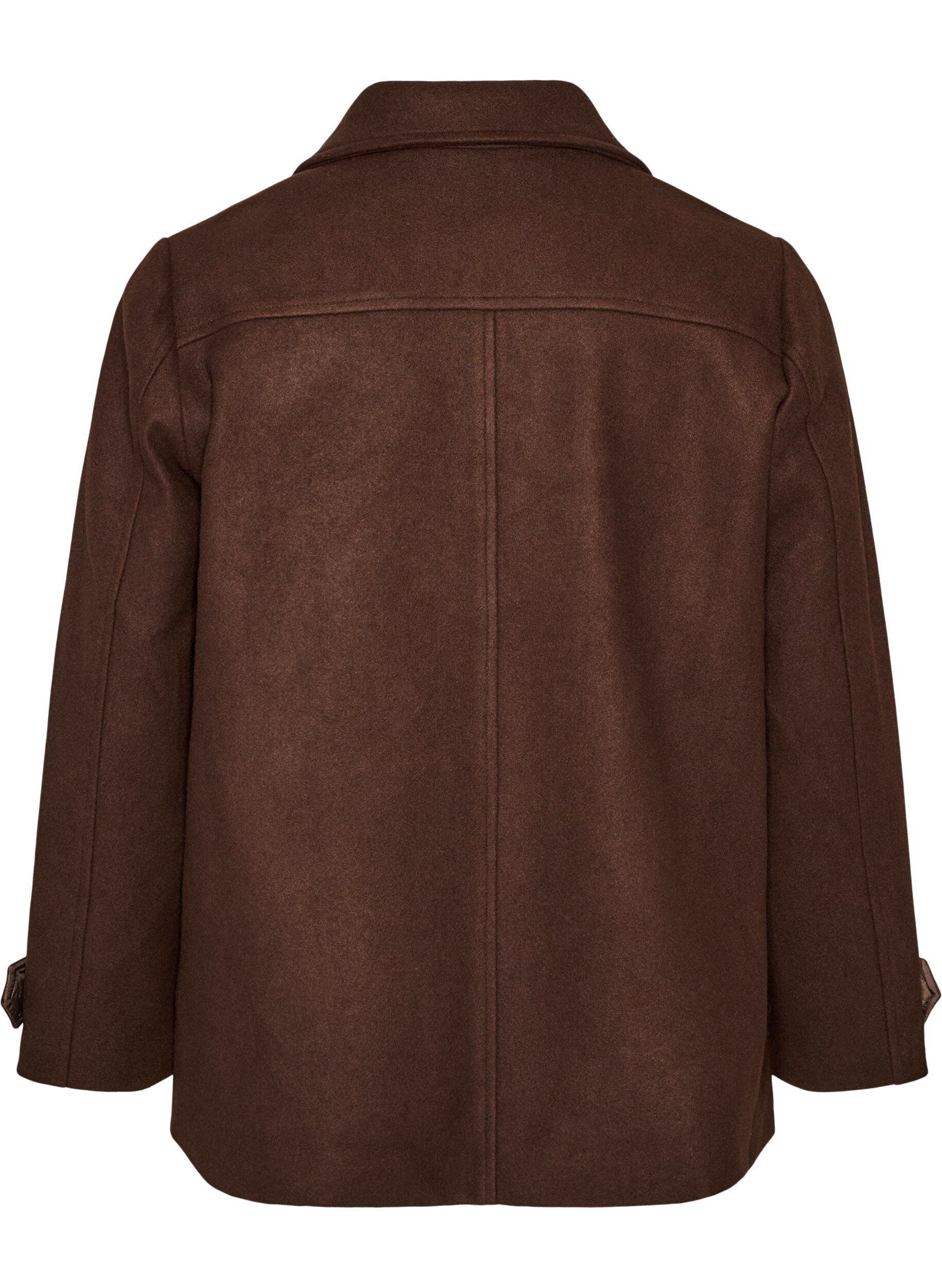 ZizziManteau court avec fermeture &agrave; double-boutonnage, Marron, Packshot image number 1