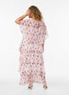 Robe maxi avec plusieurs couches de volants et cape amovible, Blanc, Model image number 2