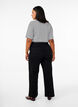 Jean large taille haute, Noir, Model image number 1