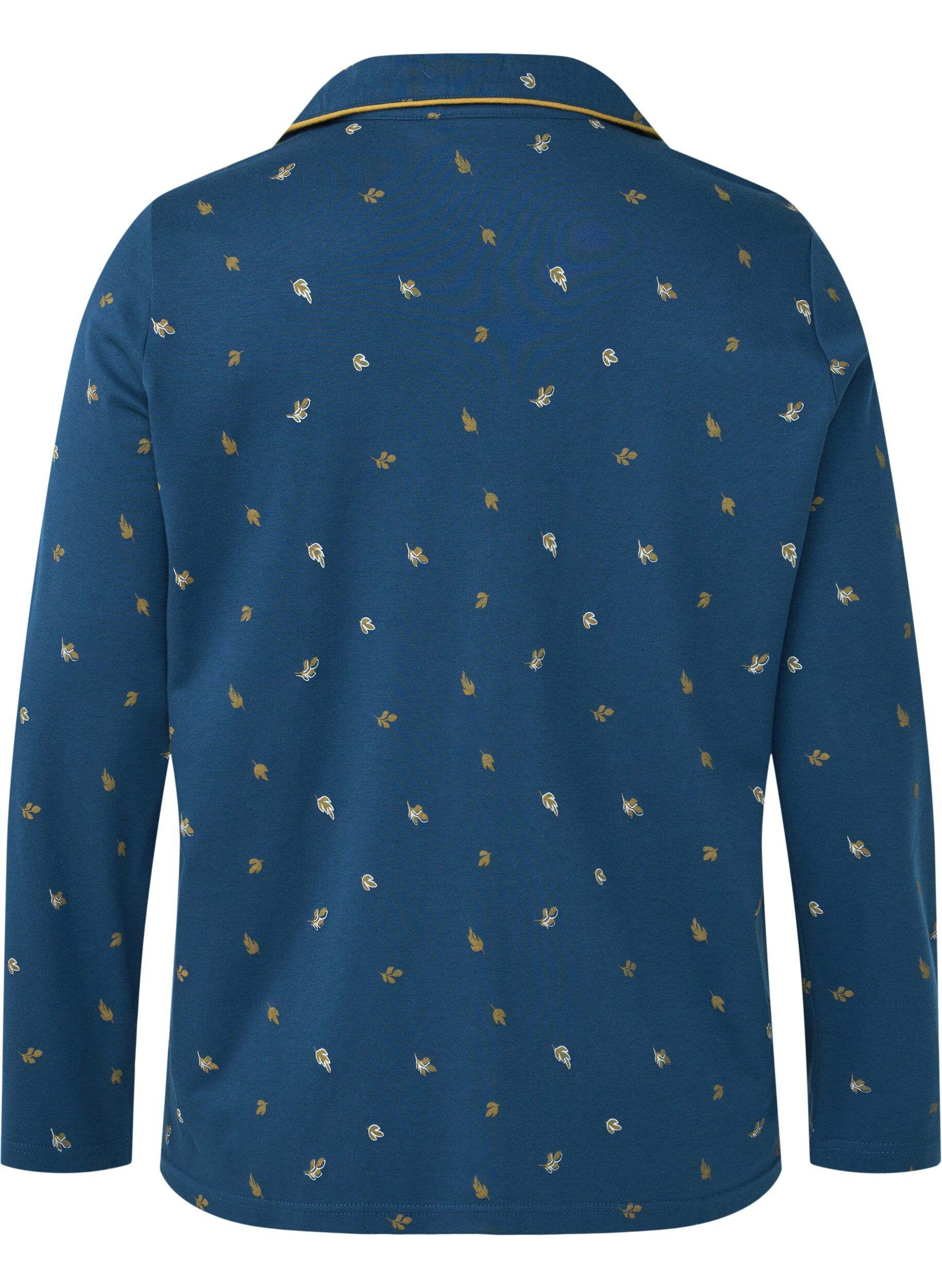 Zizzi Chemise de nuit en coton, Blue Opal AOP, Packshot image number 1