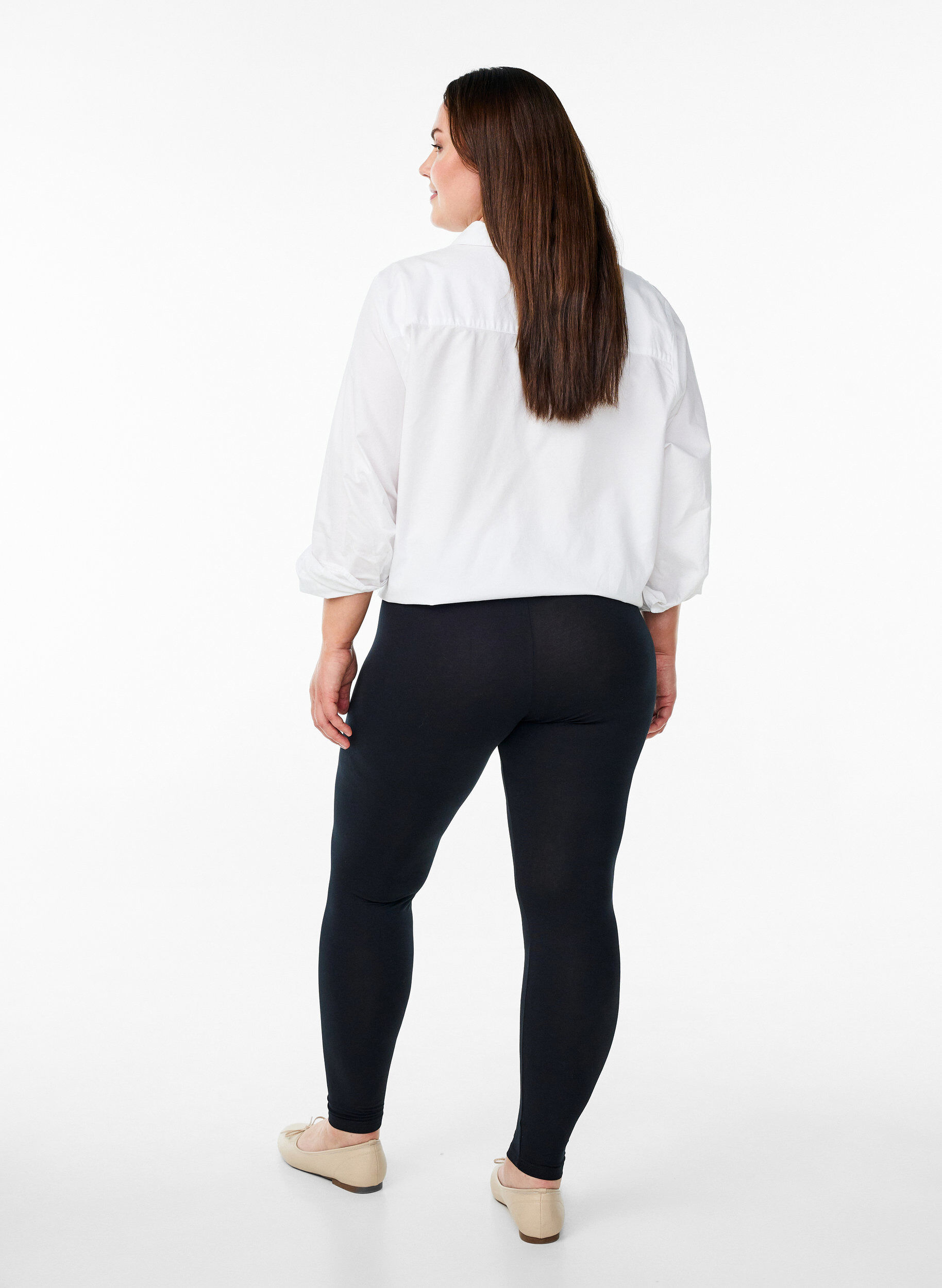 ZizziLeggings basiques en viscose, Noir, Model image number 2