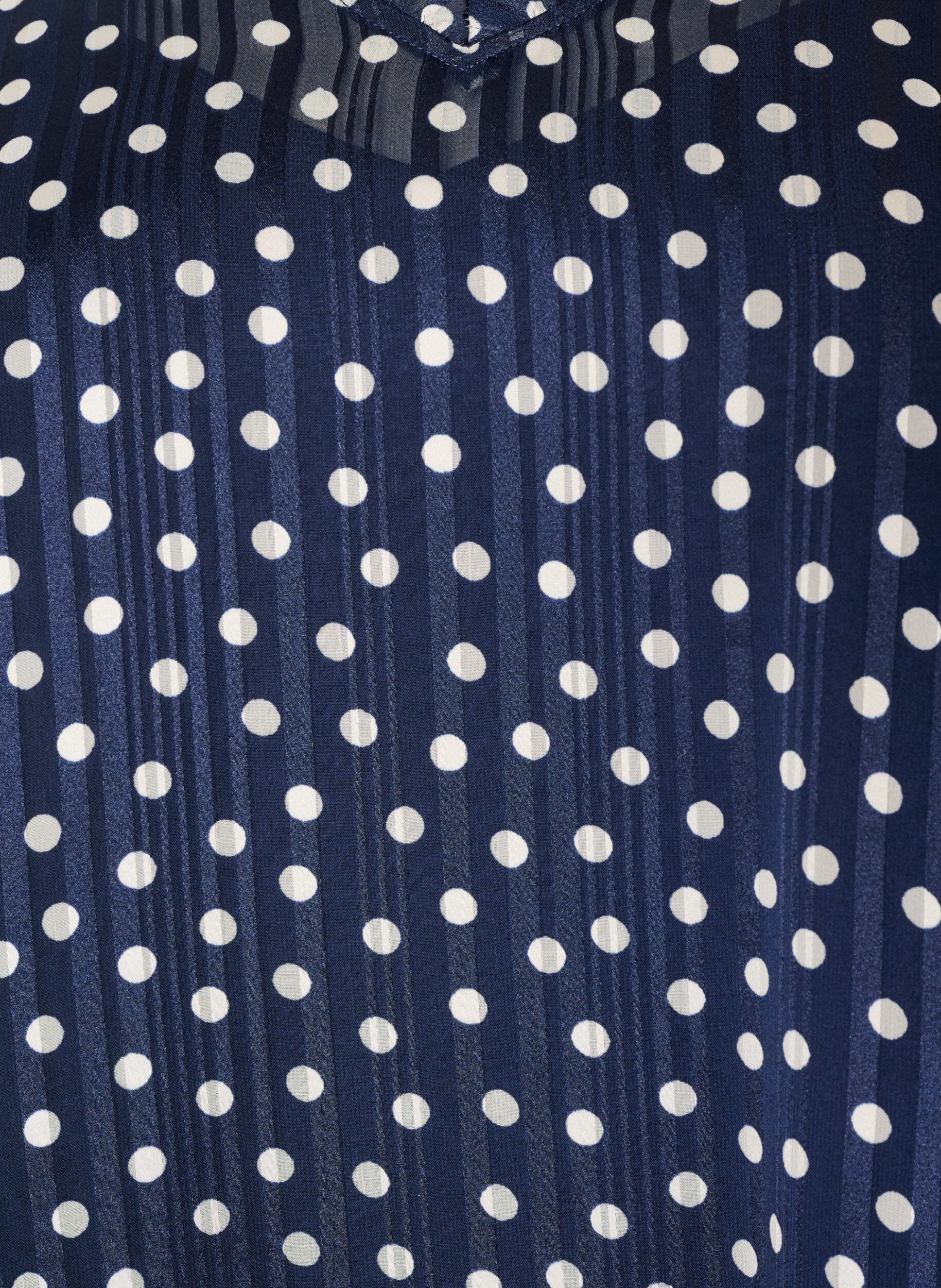 ZizziRobe &agrave; motifs avec volants et manches longues, Bleu, Packshot image number 2
