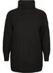 Pull en maille l&acirc;che avec col roul&eacute;, Noir, Packshot image number 0