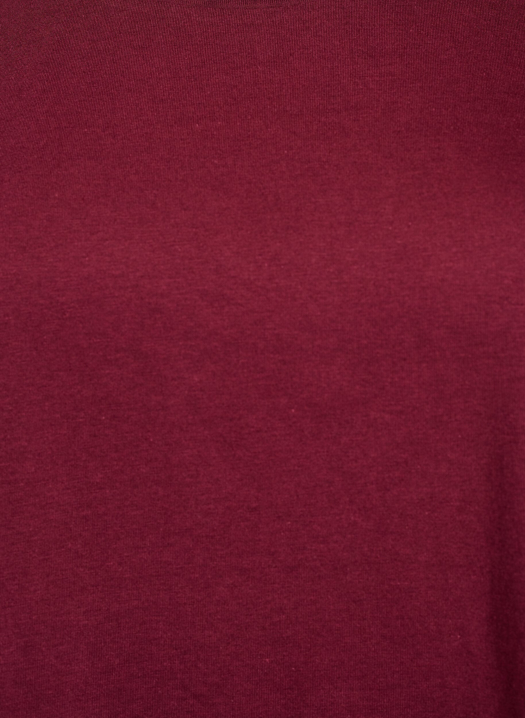 ZizziT-shirt &agrave; manches courtes en m&eacute;lange de coton, Bordeaux fonc&eacute;, Packshot image number 2
