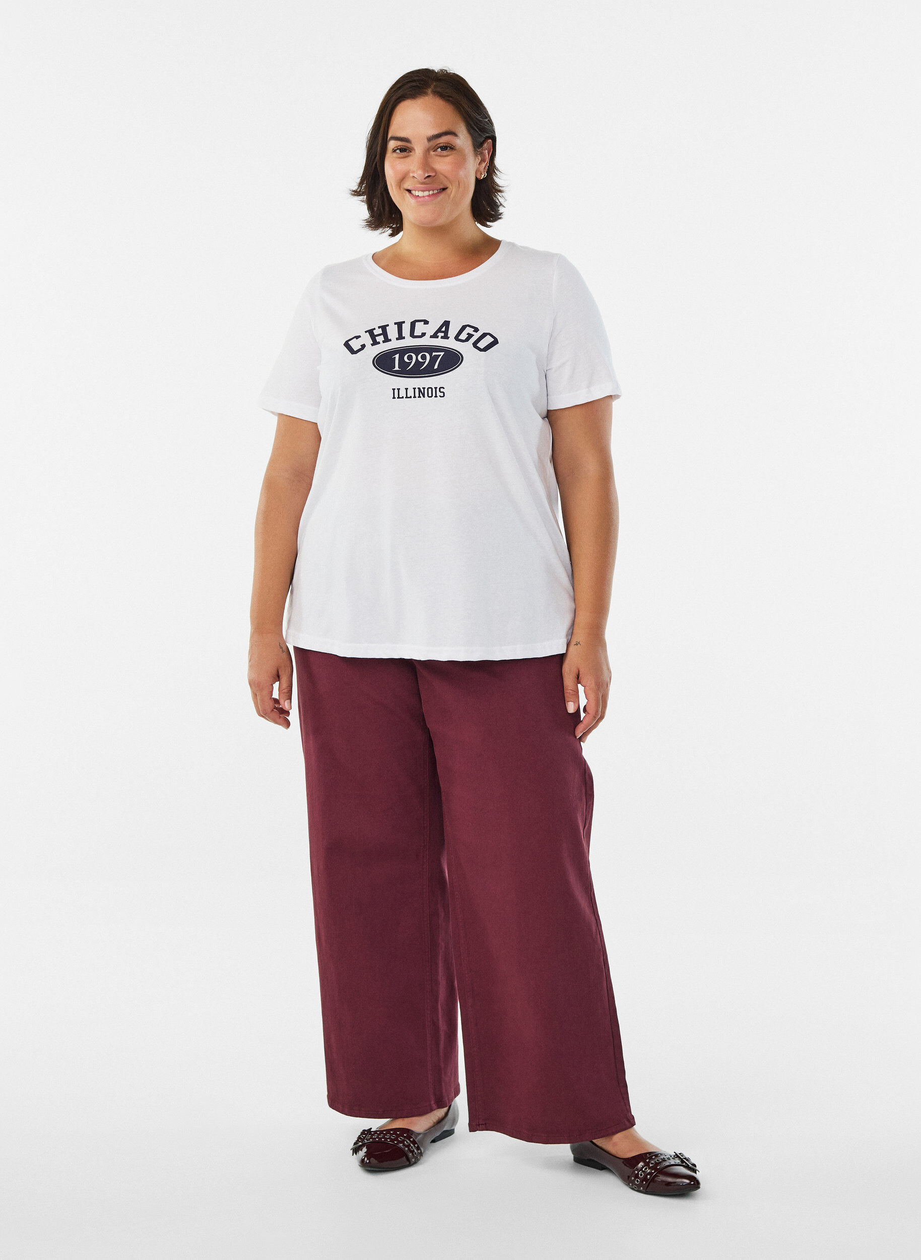 Zizzi FLASH &ndash; T-shirt avec motif, Blanc, Model image number 1