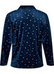 Chemise de pyjama en velours avec un imprim&eacute; int&eacute;gral, Bleu, Packshot image number 1