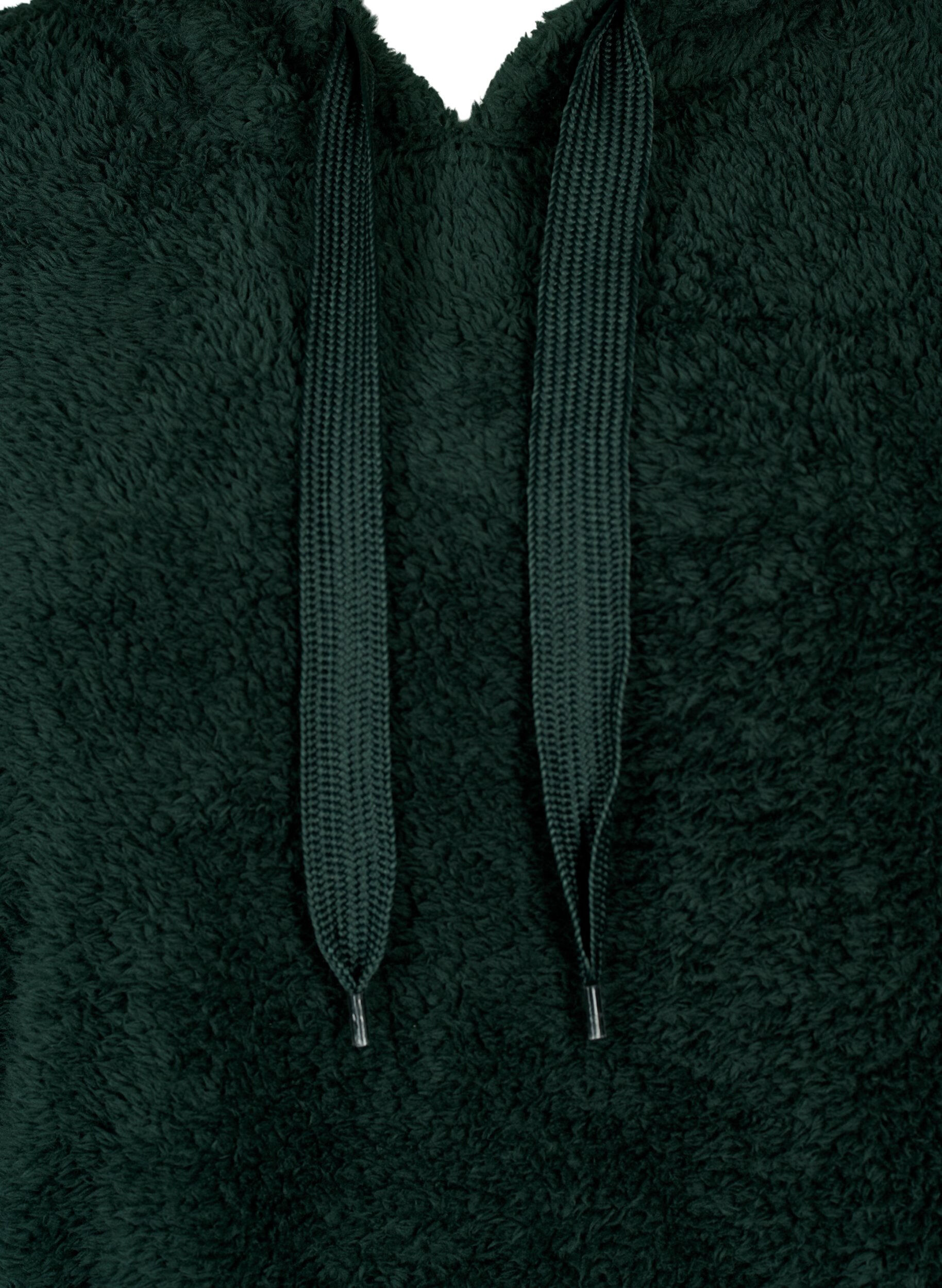 Zizzi Chemise de nuit douce avec capuche, Scarab, Packshot image number 2