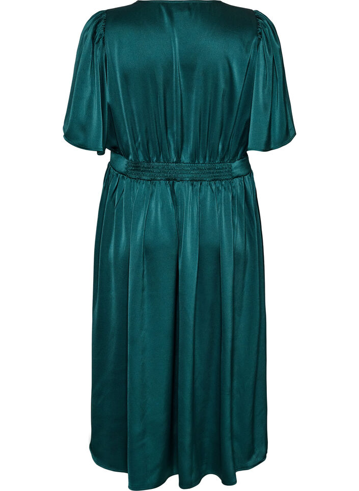 Robe de soir&eacute;e mi-longue &agrave; taille empire, Vert fonc&eacute;, Packshot image number 1