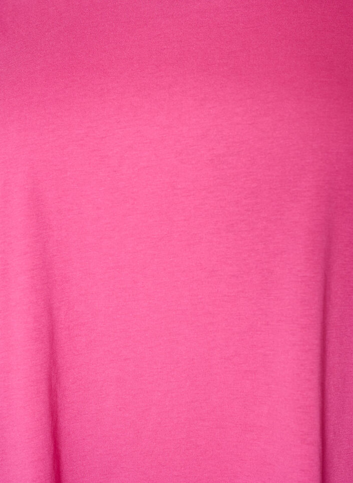 T-shirt &agrave; manches courtes en coton m&eacute;lang&eacute;, Rose, Packshot image number 2