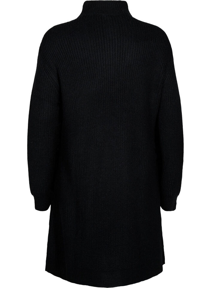 FLASH - Robe en tricot avec col montant, Black, Packshot image number 1