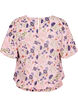 Blouse fleurie &agrave; manches courtes et smocks, Rose, Packshot image number 1