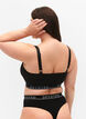 Soutien-gorge en coton avec bretelles réglables, Black/Upper Font, Model image number 1