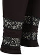 Legging en viscose avec longueur 3/4 et dentelle, Black, Packshot image number 3
