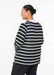 Cardigan avec liens, Black White stripe, Model image number 1