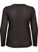 Blouse avec motif &agrave; &oelig;illets et manches longues, Noir, Packshot image number 1