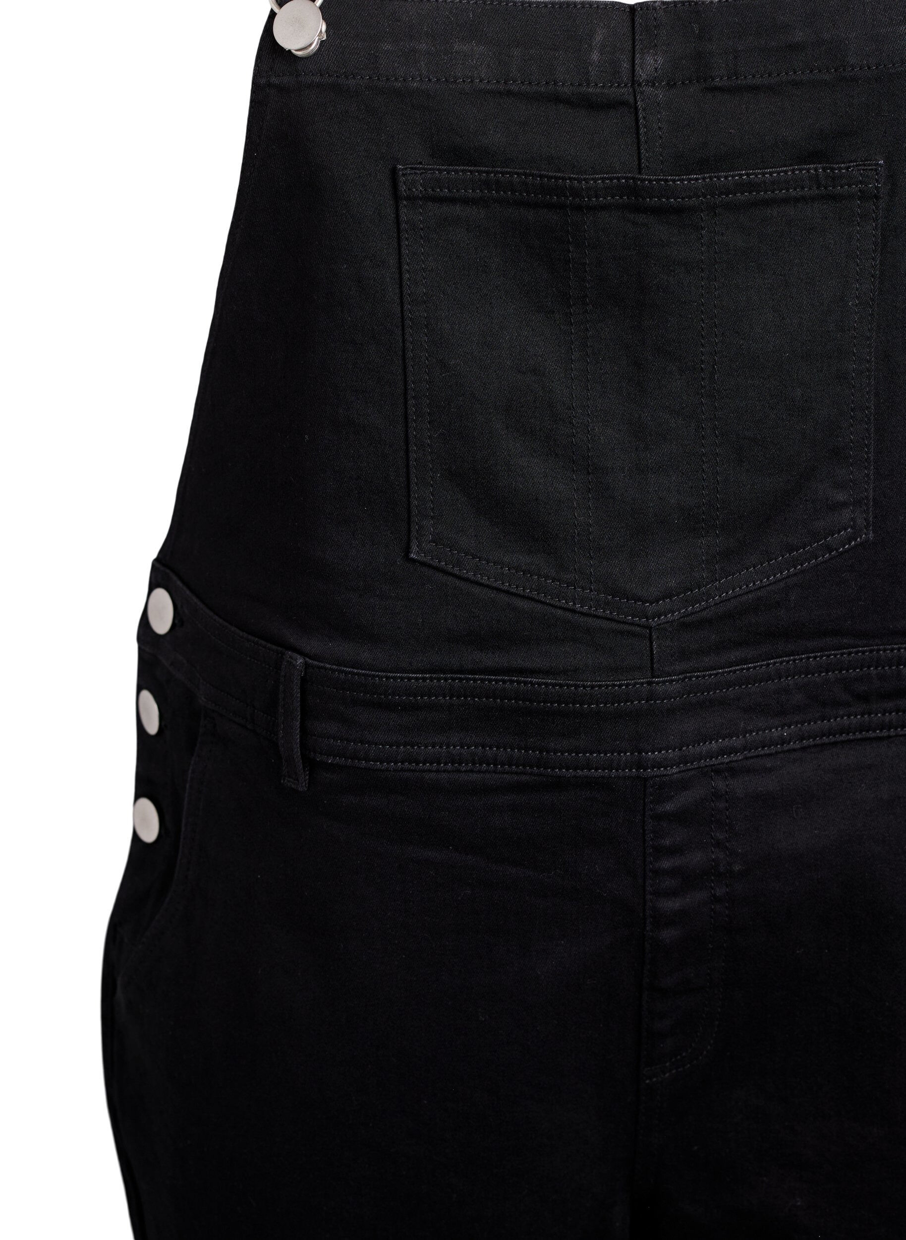 Zizzi Salopettes shorts en jean, Noir, Packshot image number 2