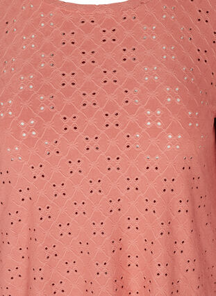 Blouse à manches 3/4 et broderie anglaise, Canyon Rose, Packshot image number 2