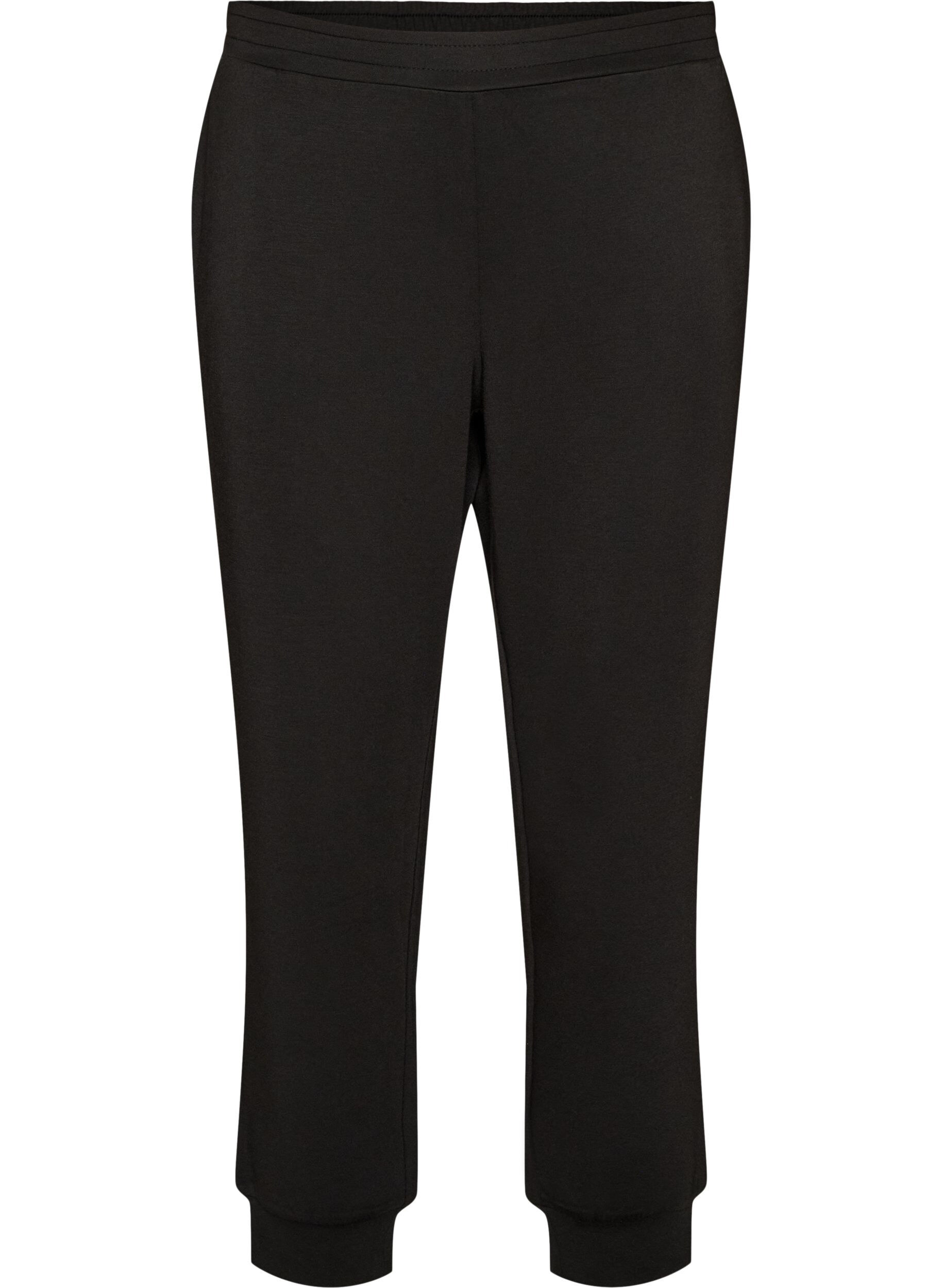 ZizziPantalon en jersey taille haute avec poches, Noir, Packshot image number 0