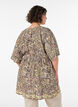 Tunique en viscose &agrave; imprim&eacute; cachemire et lien &agrave; nouer, Jaune, Model image number 2