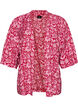 Kimono court en viscose avec manches 3/4, Rose, Packshot image number 0