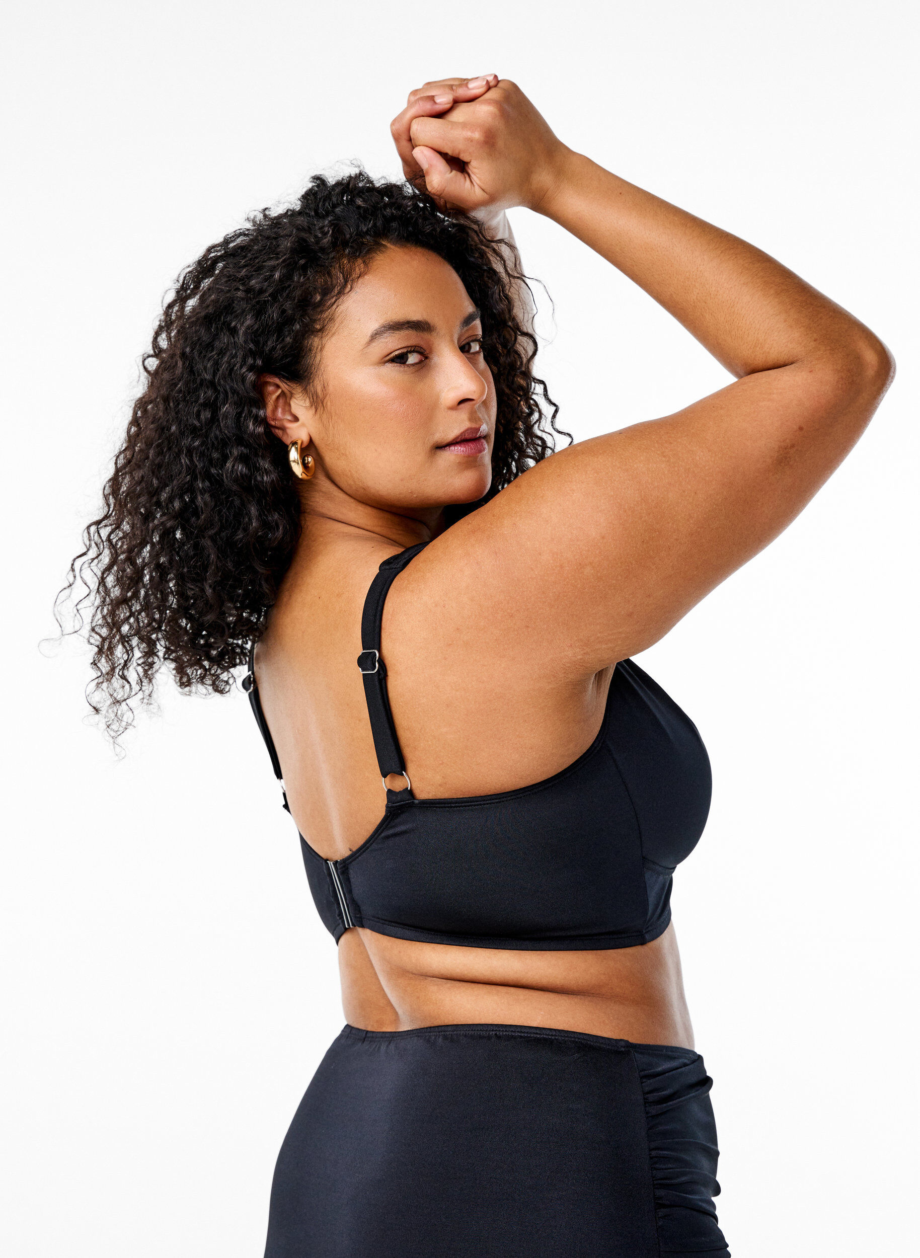 Zizzi Haut de bikini enti&egrave;rement couvrant, Noir, Model image number 2