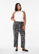 Pantalon taille haute en viscose, Noir, Model image number 0