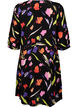 Robe en viscose avec imprimé et manches 3/4, Faded Tulip AOP, Packshot image number 1
