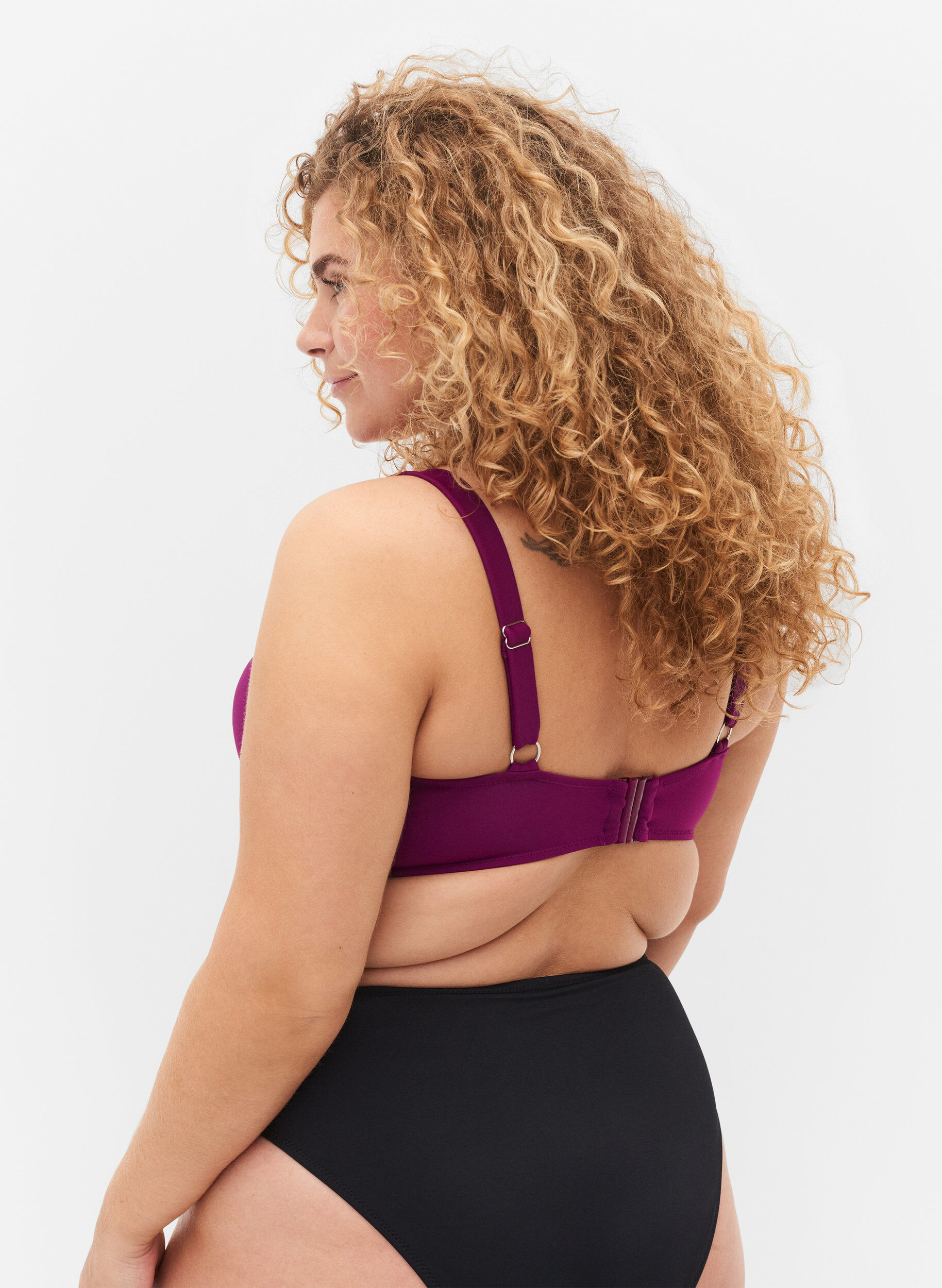 Zizzi Haut de bikini, Dark Purple, Model image number 1