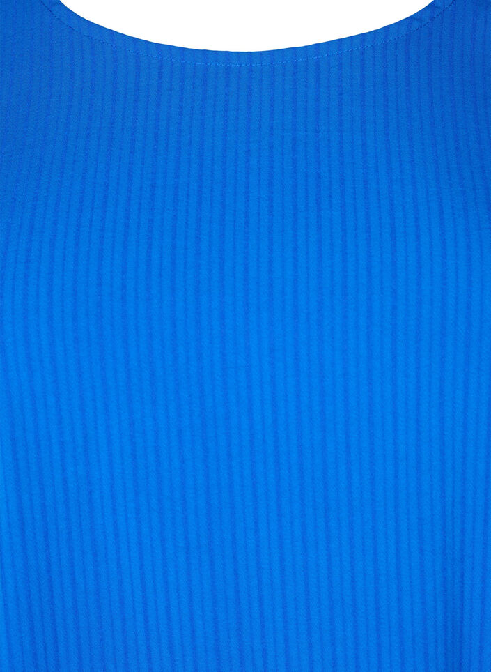 Chemisier à manches courtes en viscose avec liens, Princess Blue, Packshot image number 2