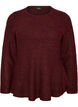 Blouse en maille &agrave; coupe &eacute;vas&eacute;e, Bordeaux, Packshot image number 0