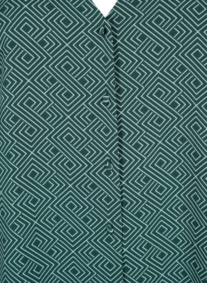 Blouse avec col en V et imprimé, Scarab Graphic AOP, Packshot image number 2