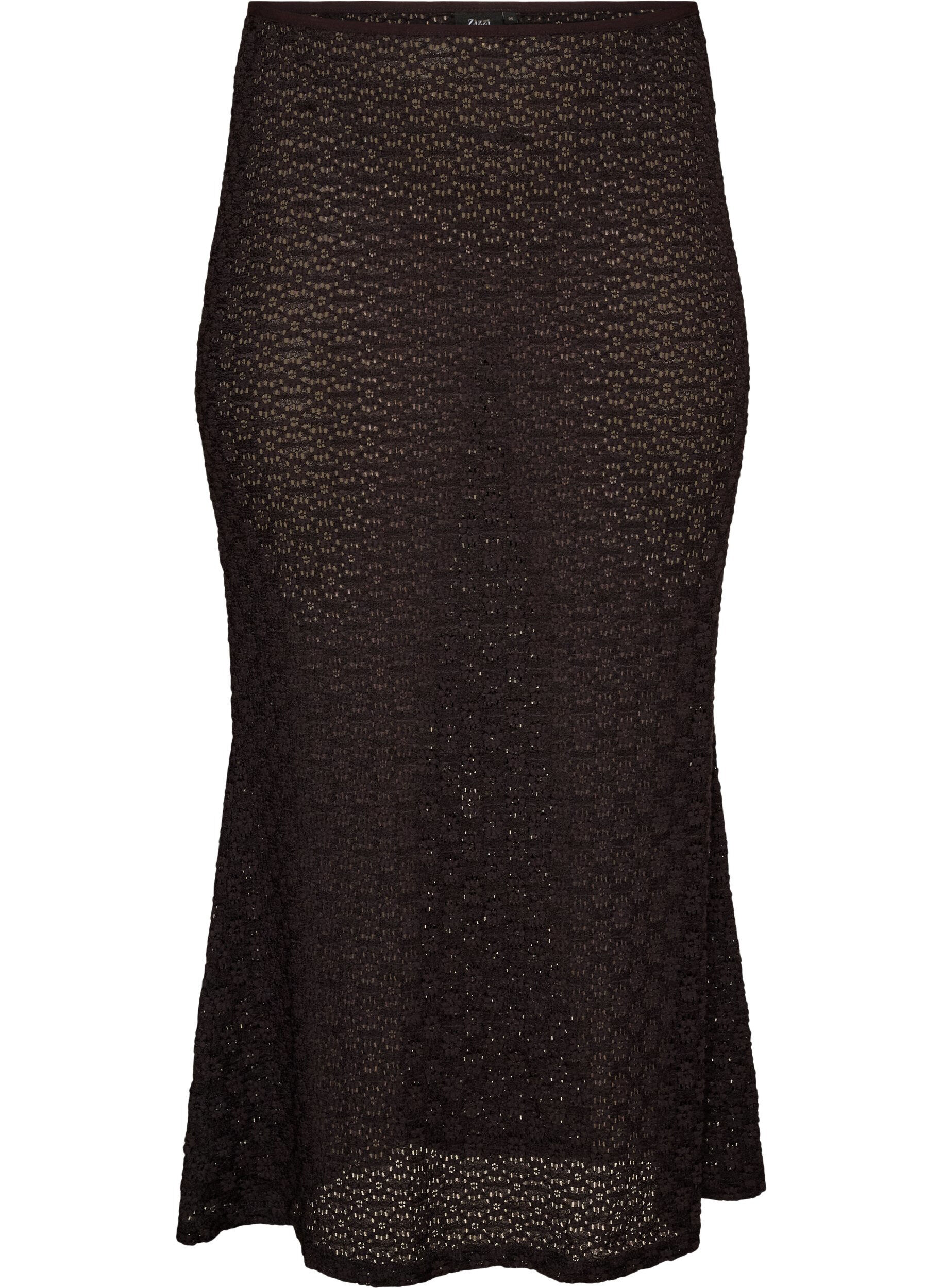 Jupe maxi avec motif &agrave; &oelig;illets