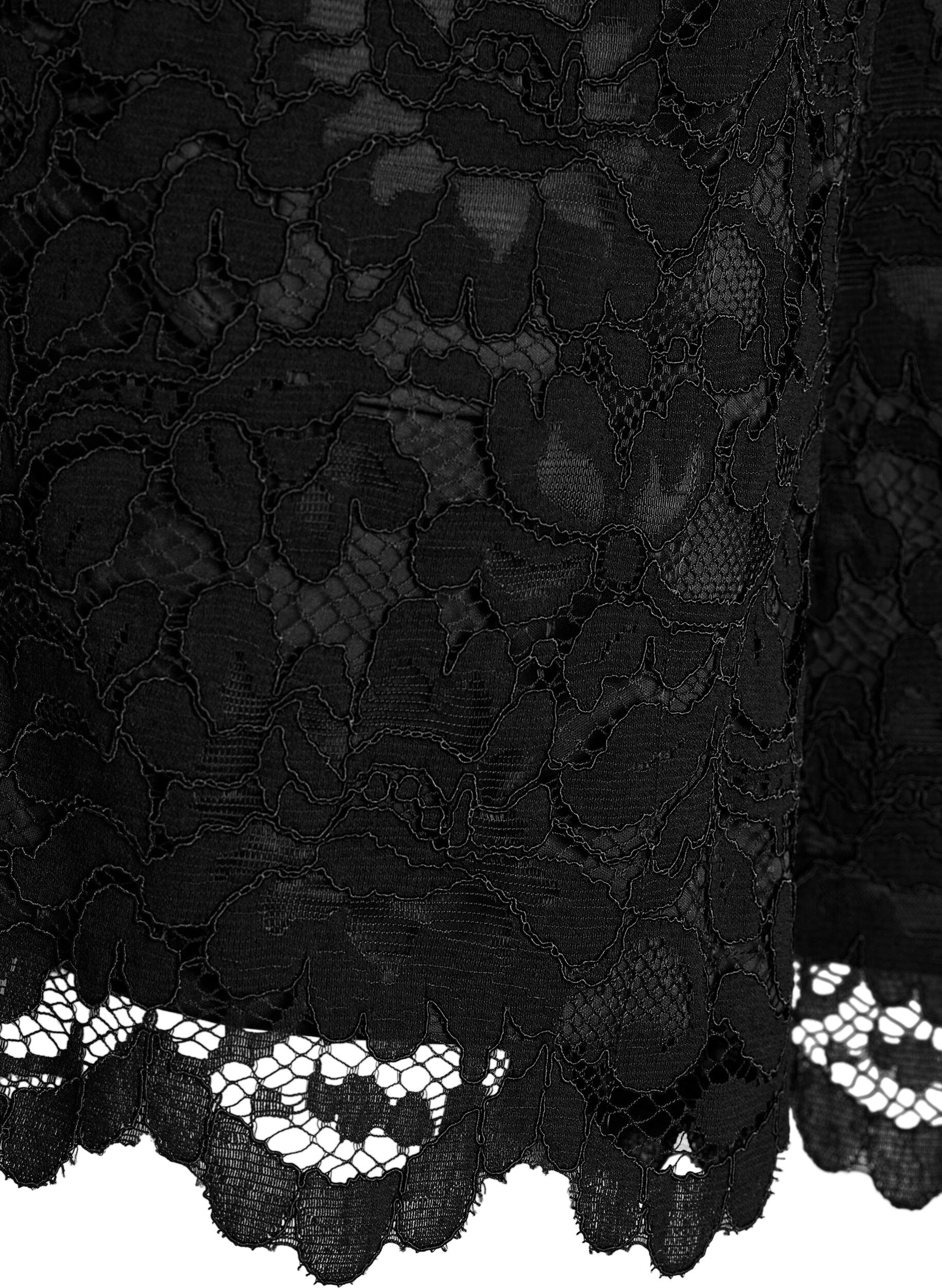 ZizziShort en dentelle taille haute avec poches, Noir, Packshot image number 3