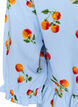Blouse en coton avec imprim&eacute; tomates et peplum, Bleu Clair, Packshot image number 3