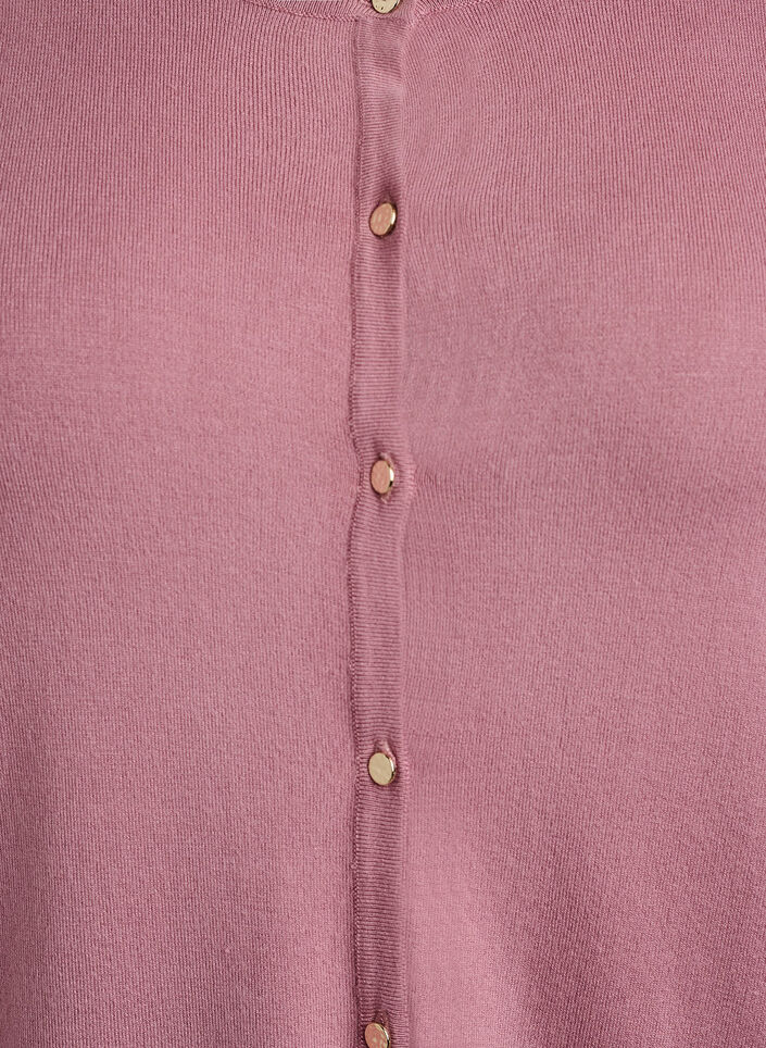 Cardigan en maille &agrave; manches courtes en viscose, Rose, Packshot image number 2