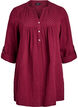 Tunique en mousseline de coton avec broderie anglaise, Bordeaux fonc&eacute;, Packshot image number 0