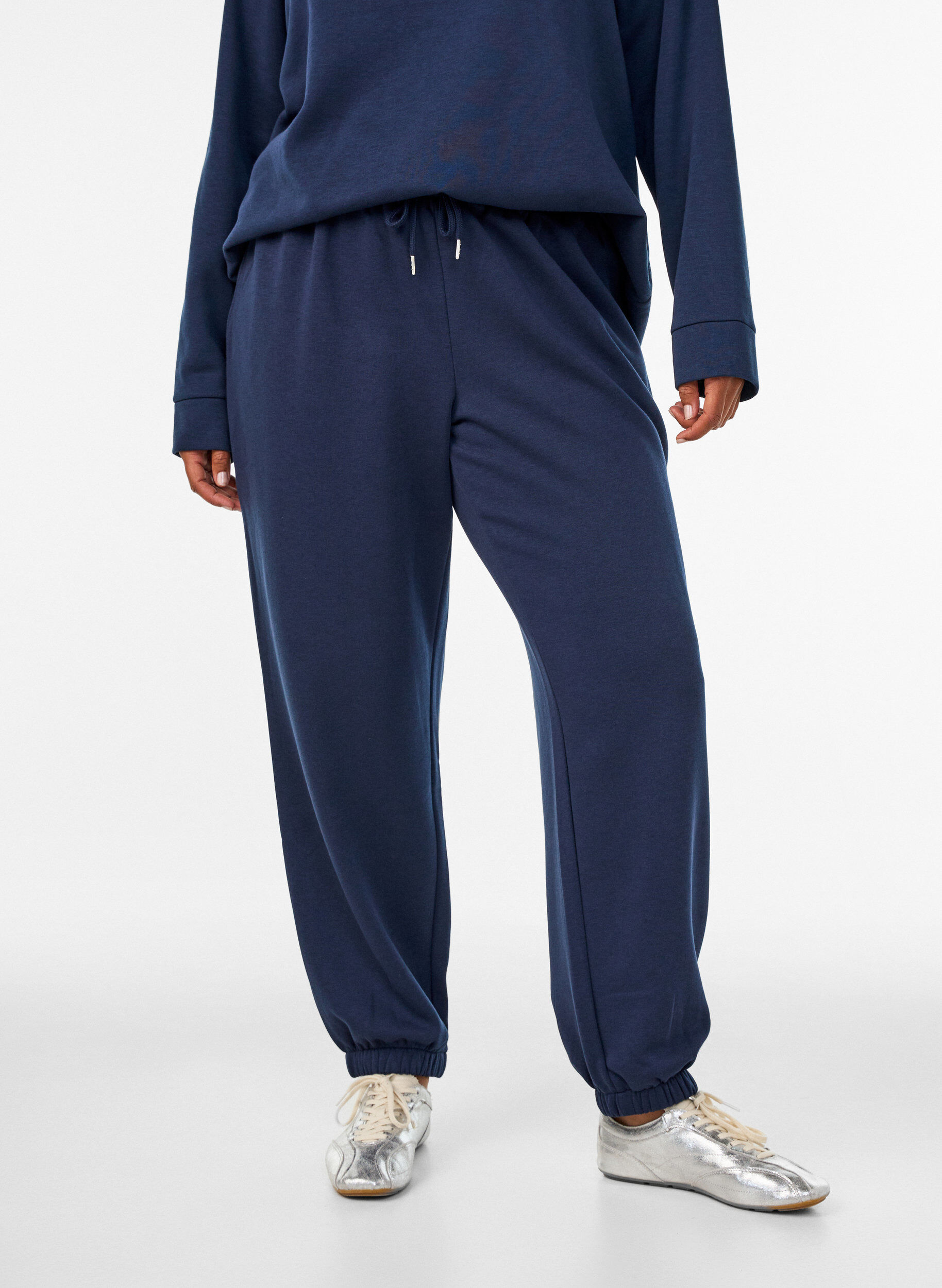 ZizziPantalon de jogging taille haute avec cordon de serrage, Bleu, Model image number 2